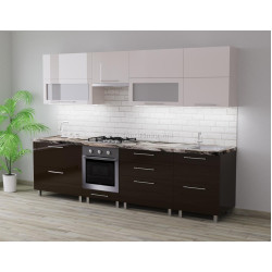 Кухня Bafimob Blum с витриной 2.8м МДФ глянец