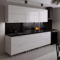 Кухня Bafimob Garis/Blum Aventos 2.4м МДФ глянец