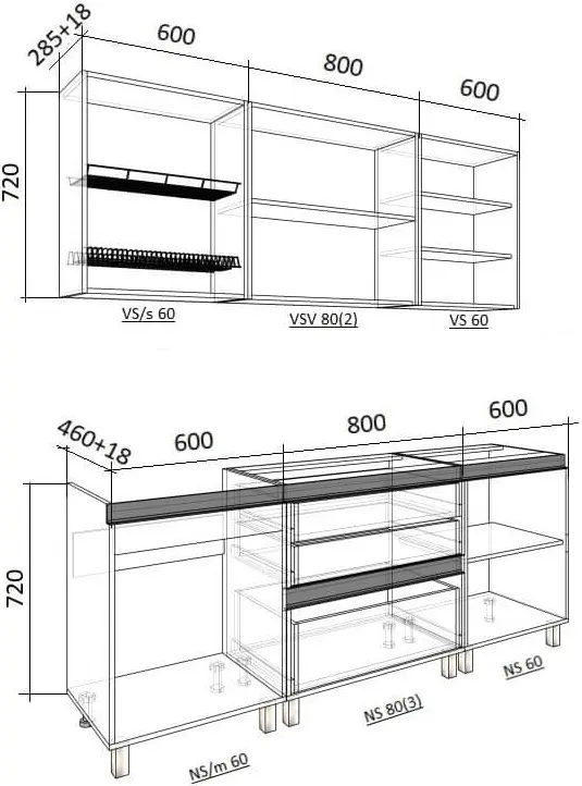 Кухня Bafimob Гола 1 2м МДФ АГТ - 6