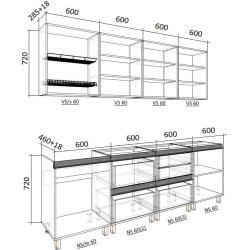 Кухня Bafimob Гола 2 2.4м МДФ глянец Thumb