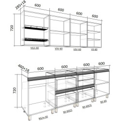 Кухня Bafimob Гола 3 2.4м МДФ АГТ Thumb