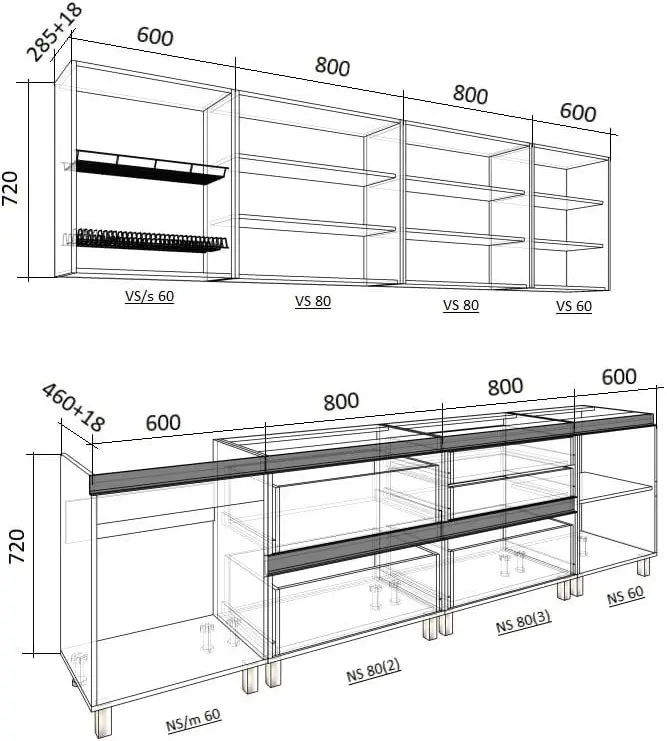 Кухня Bafimob Гола 4 2.8м МДФ глянец - 3