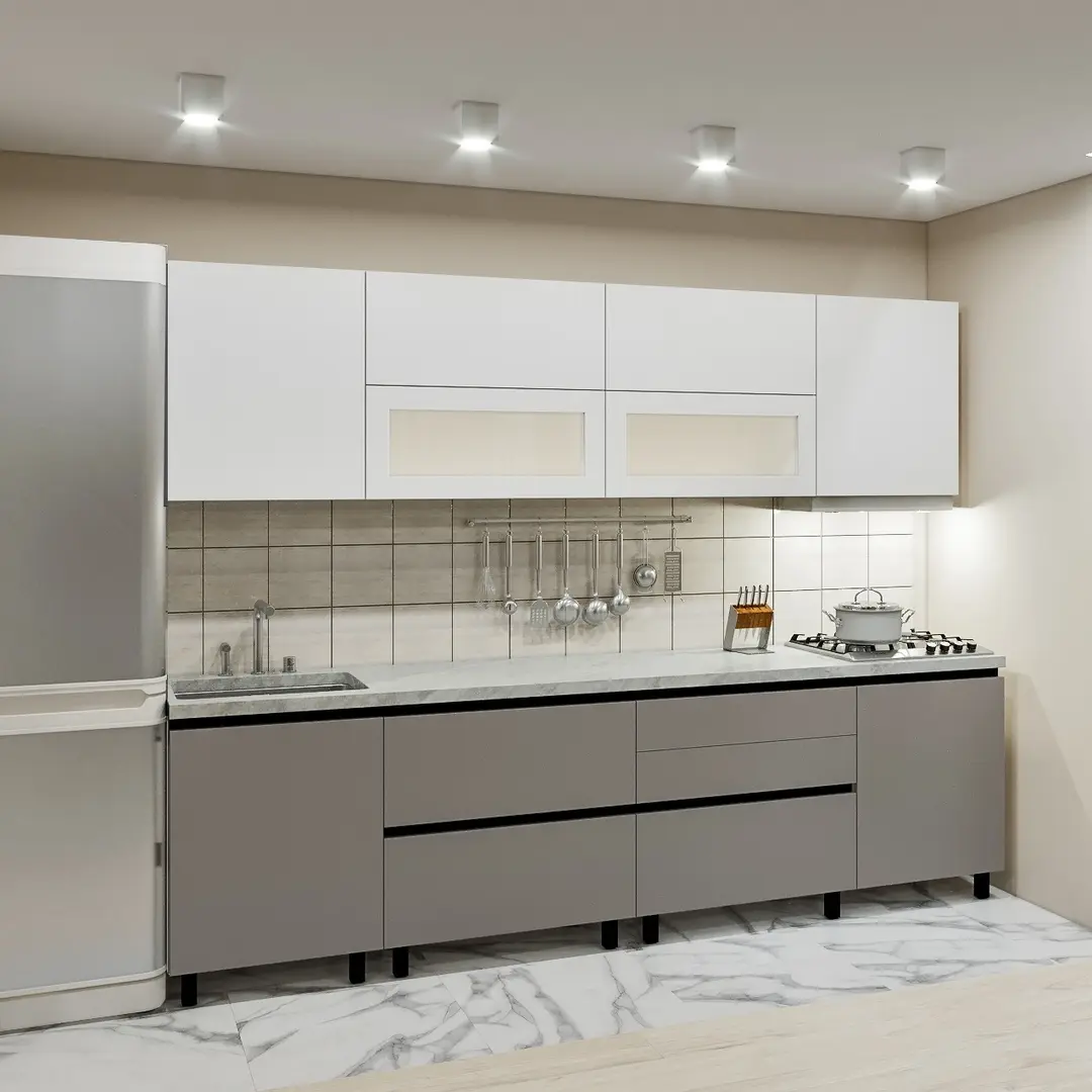 Кухня Bafimob Гола 5 с витриной 2.8м МДФ АГТ