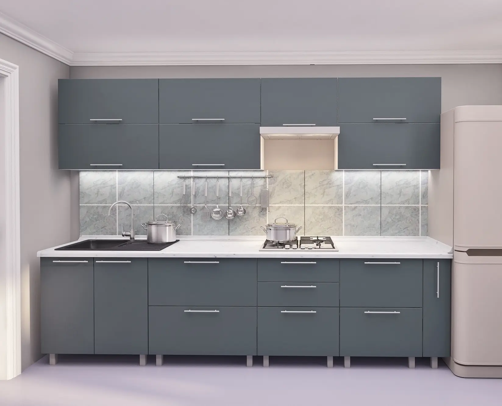 Кухня Bafimob Квадро 3м МДФ АГТ - 4