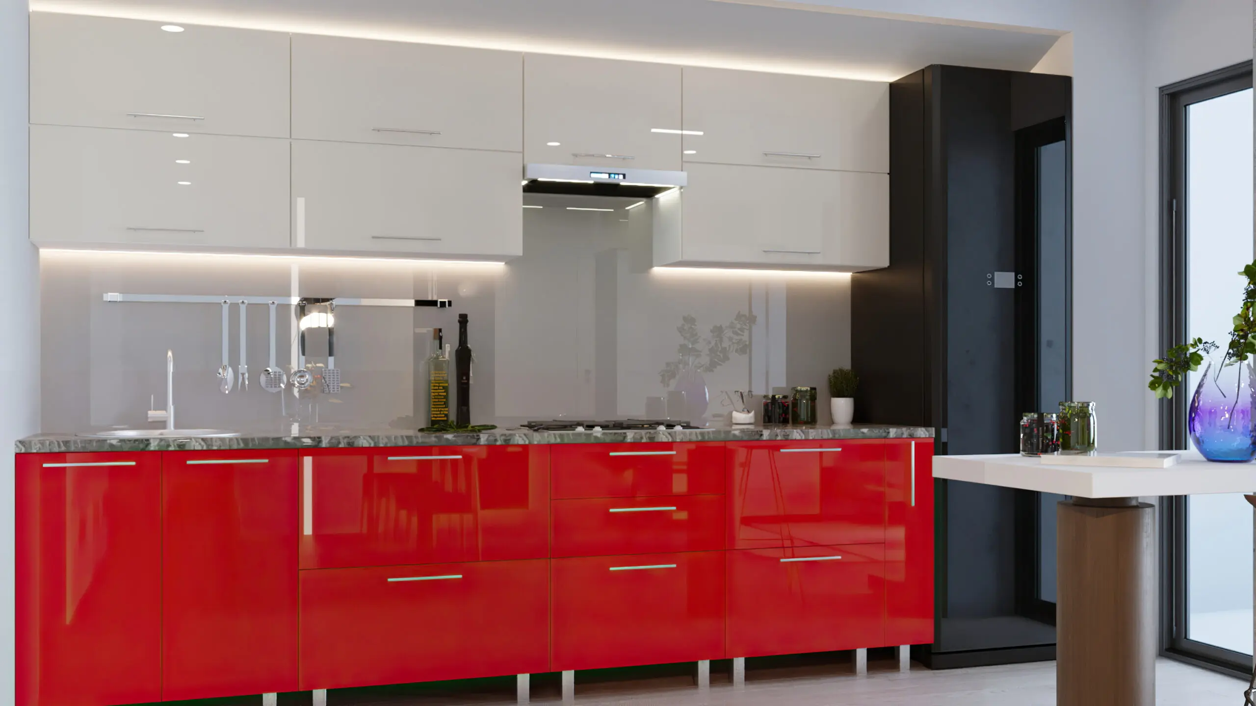 Кухня Bafimob Квадро 3м МДФ глянец - 11