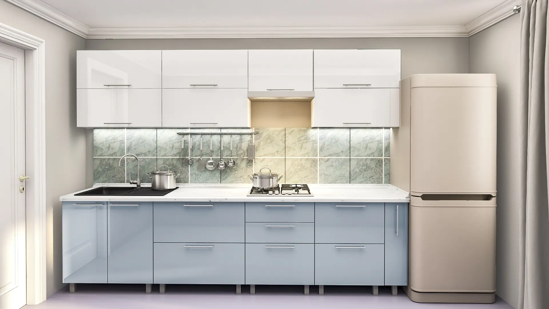 Кухня Bafimob Квадро 3м МДФ глянец - 13