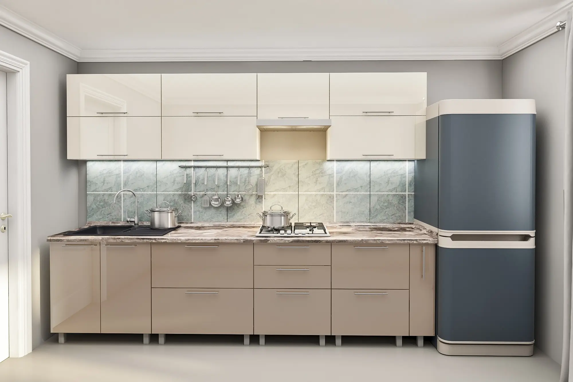 Кухня Bafimob Квадро 3м МДФ глянец - 4