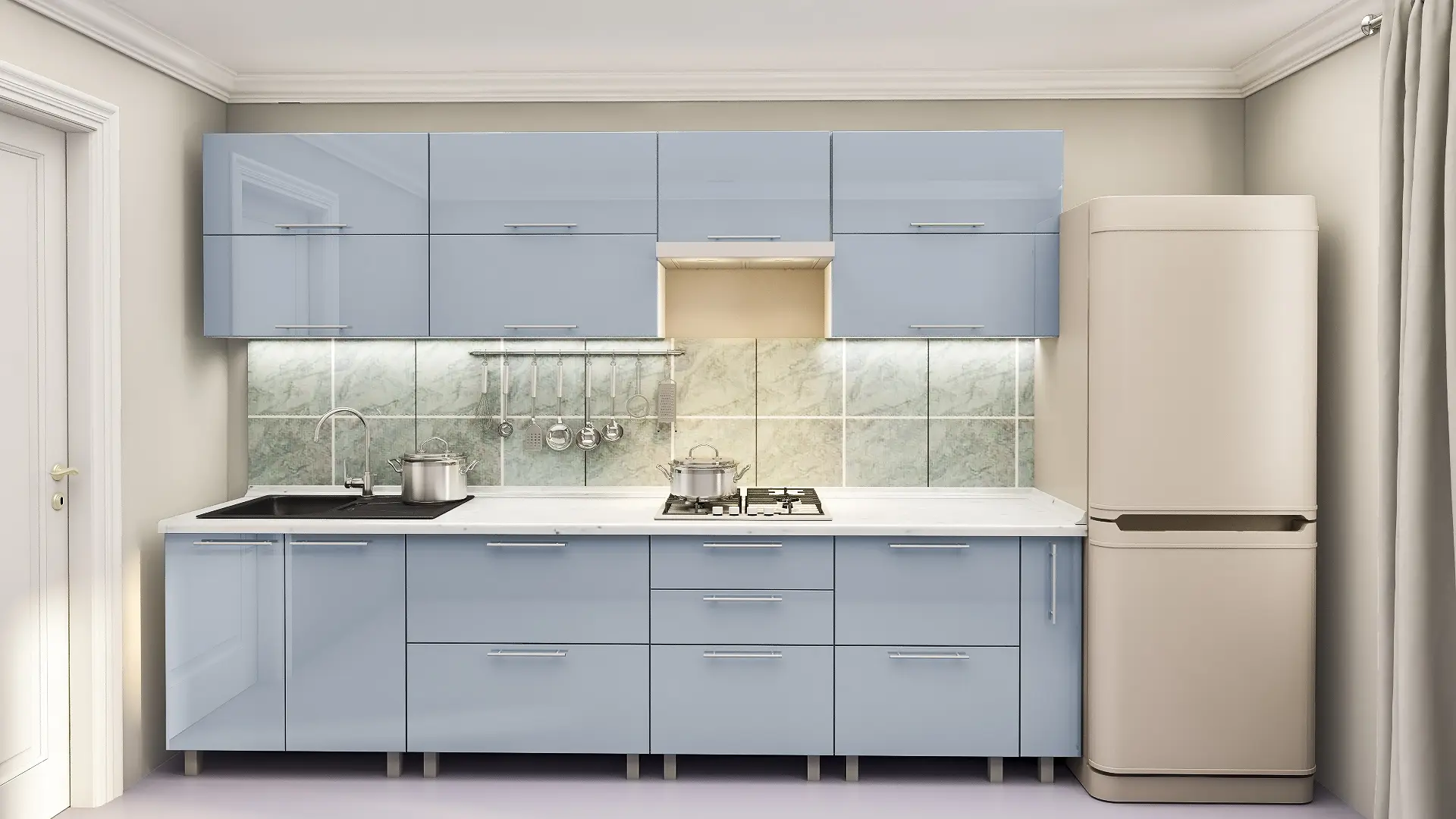 Кухня Bafimob Квадро 3м МДФ глянец - 7