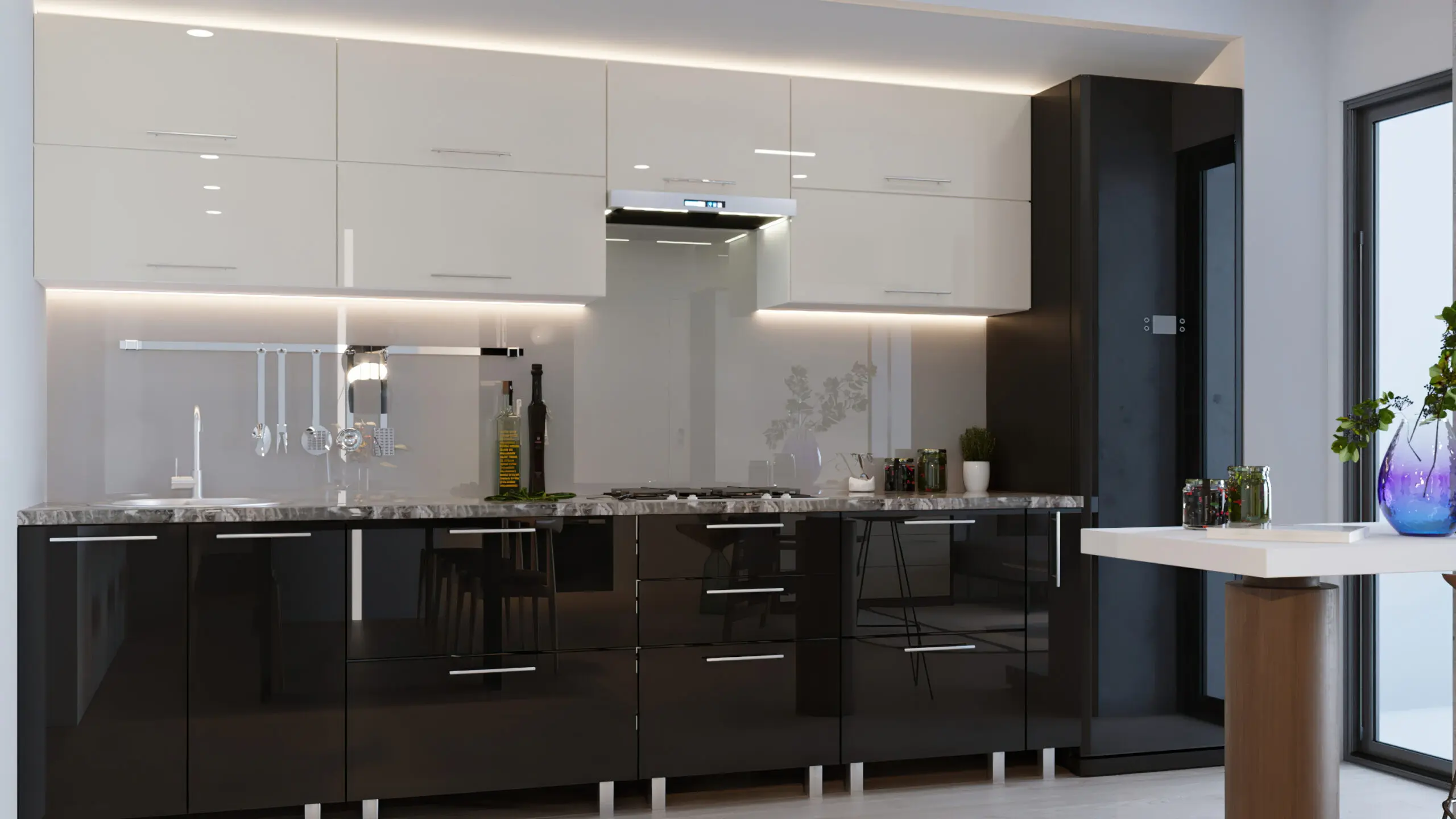 Кухня Bafimob Квадро 3м МДФ глянец - 8