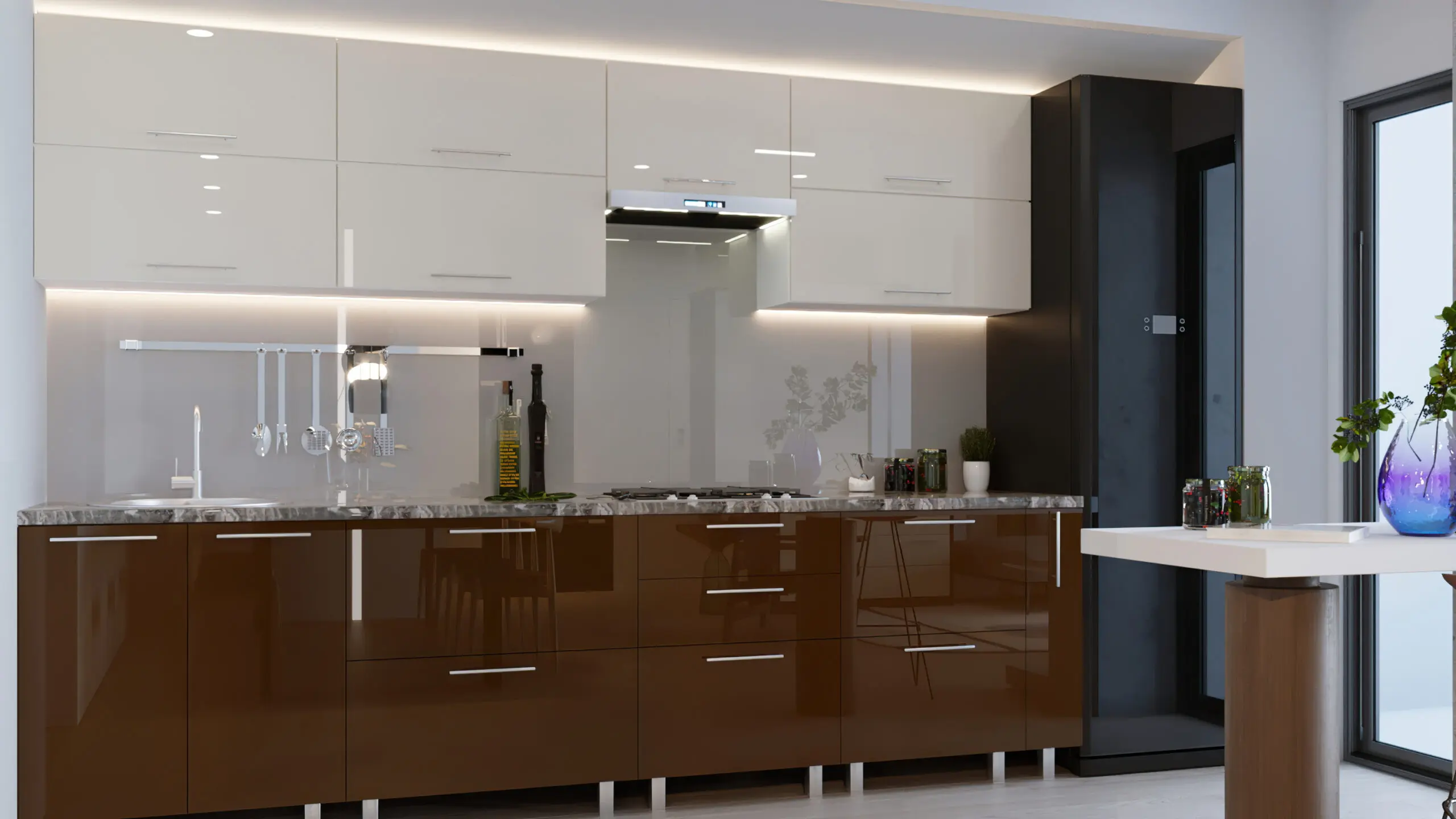 Кухня Bafimob Квадро 3м МДФ глянец - 9