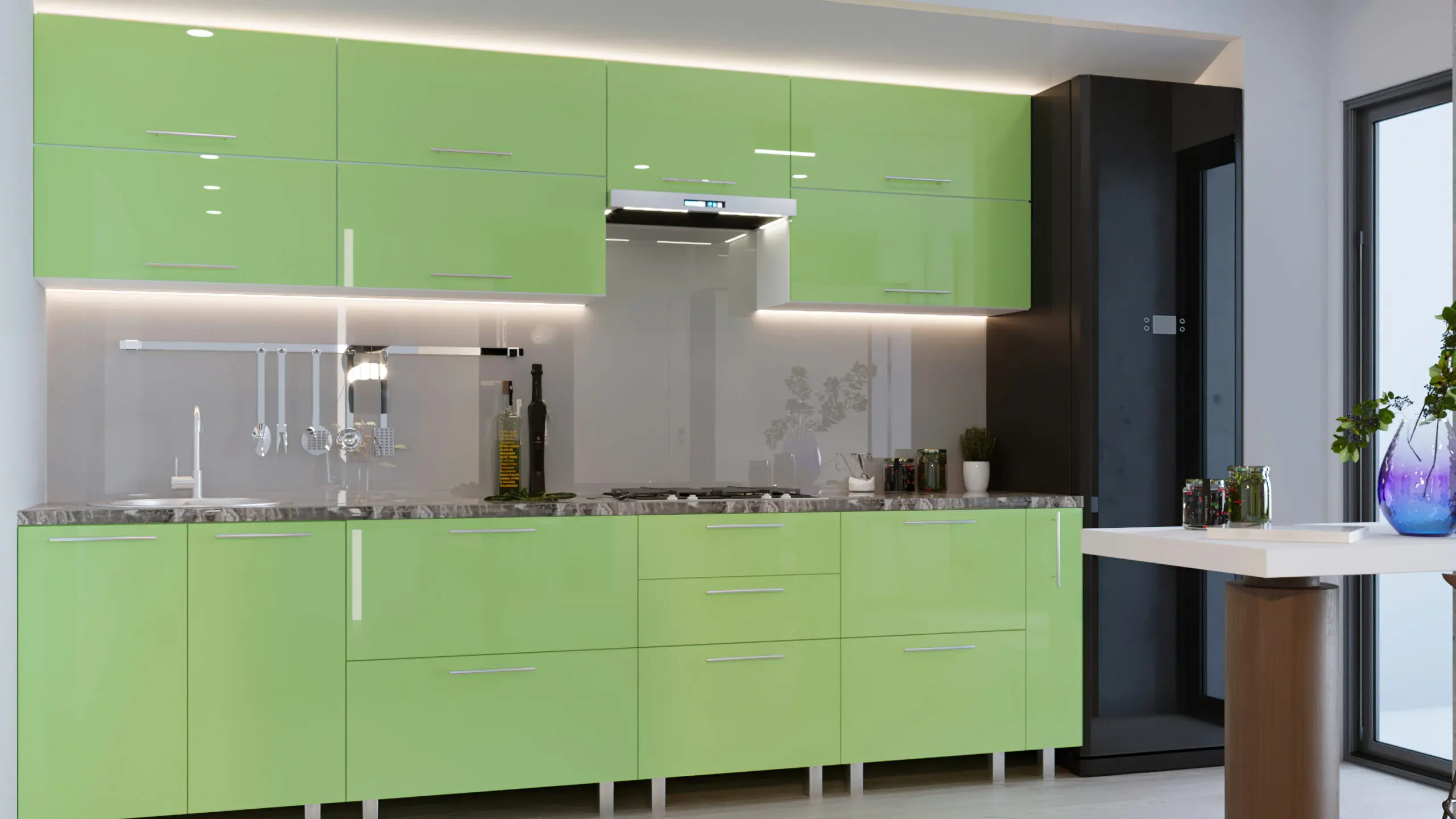 Кухня Bafimob Квадро 3м МДФ глянец - 10