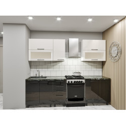 Кухня Bafimob Лена горизонтальная с витриной 2м МДФ глянец Thumb