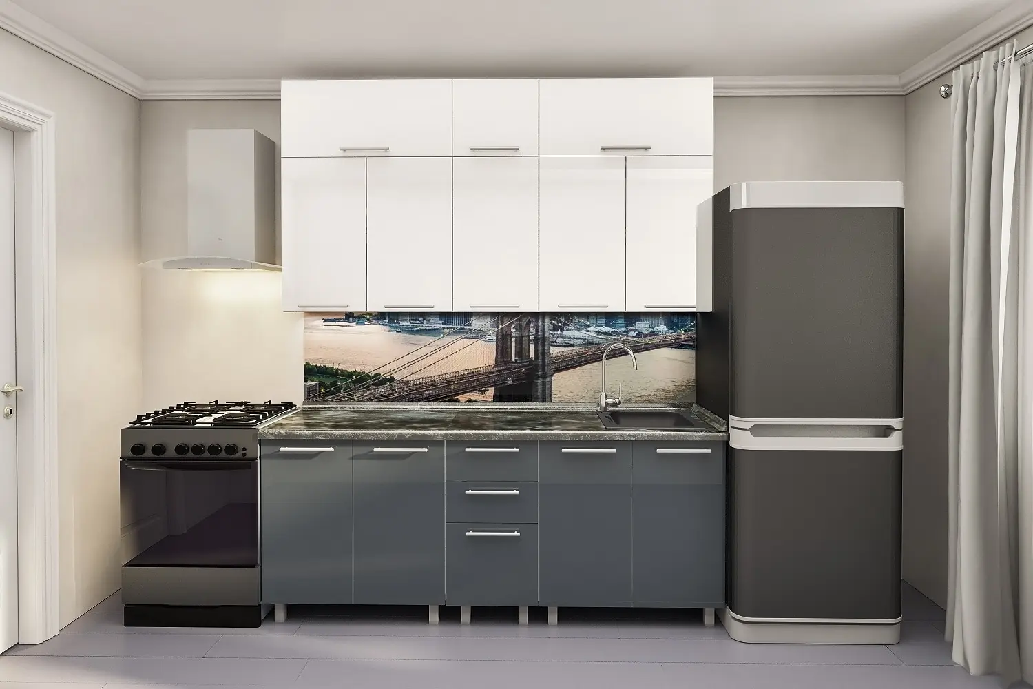 Кухня Bafimob Лена-Макси 2м МДФ глянец