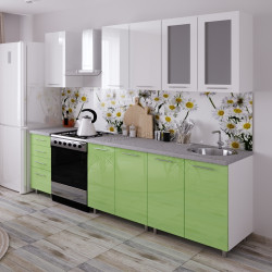 Кухня Bafimob Лена с витриной 1.8м МДФ глянец