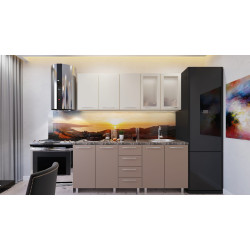 Кухня Bafimob Лена с витриной 1.8м МДФ глянец Thumb