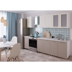 Кухня Bafimob Лена с витриной 1.8м МДФ глянец Thumb