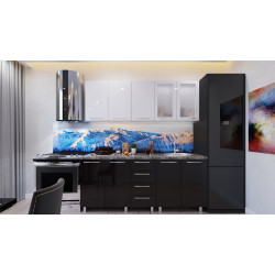 Кухня Bafimob Лена с витриной 2м МДФ глянец Thumb