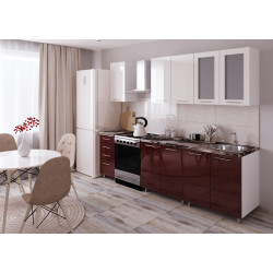 Кухня Bafimob Лена с витриной 2м МДФ глянец Thumb