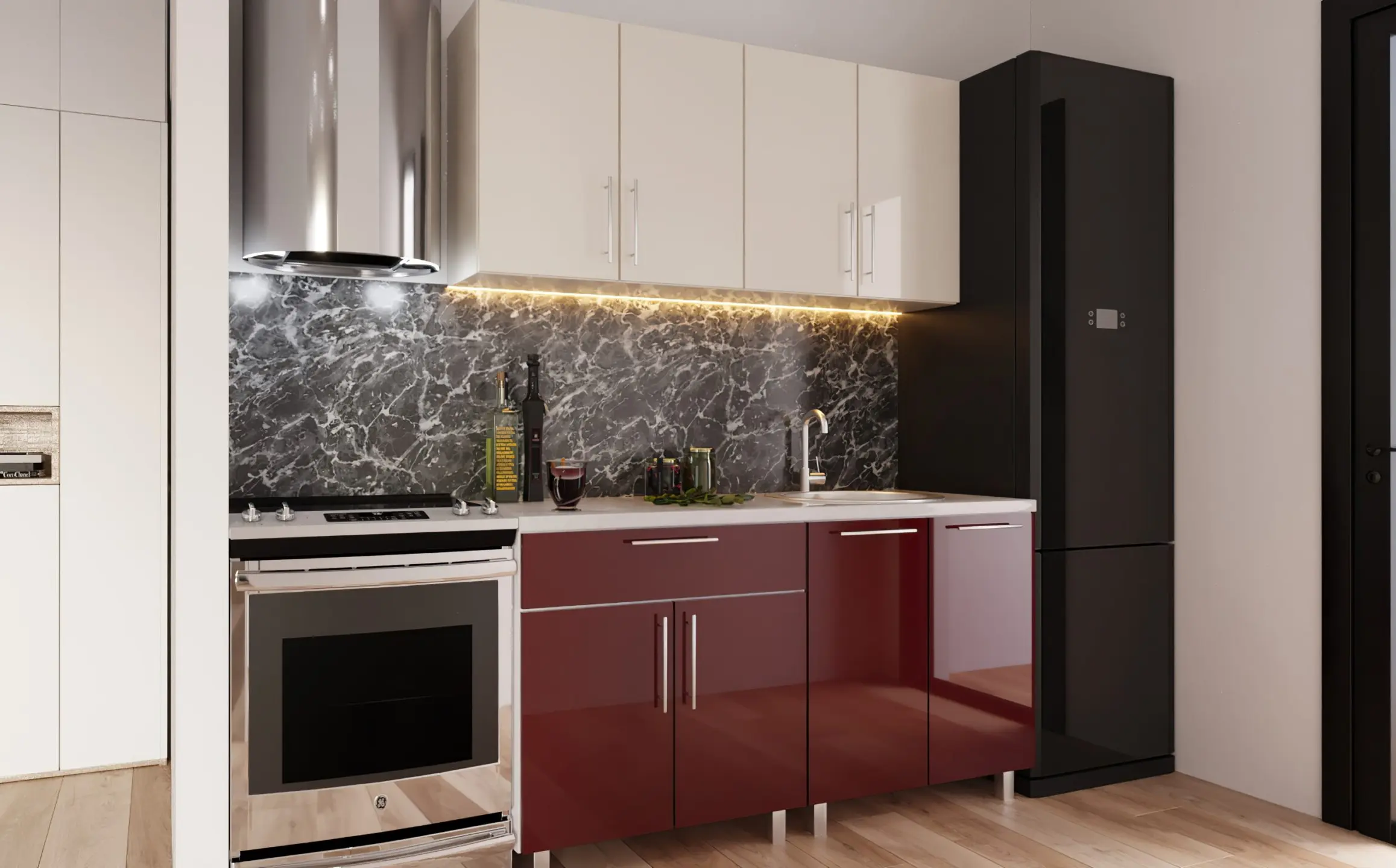 Кухня Bafimob Мини 1.4м МДФ глянец - 3