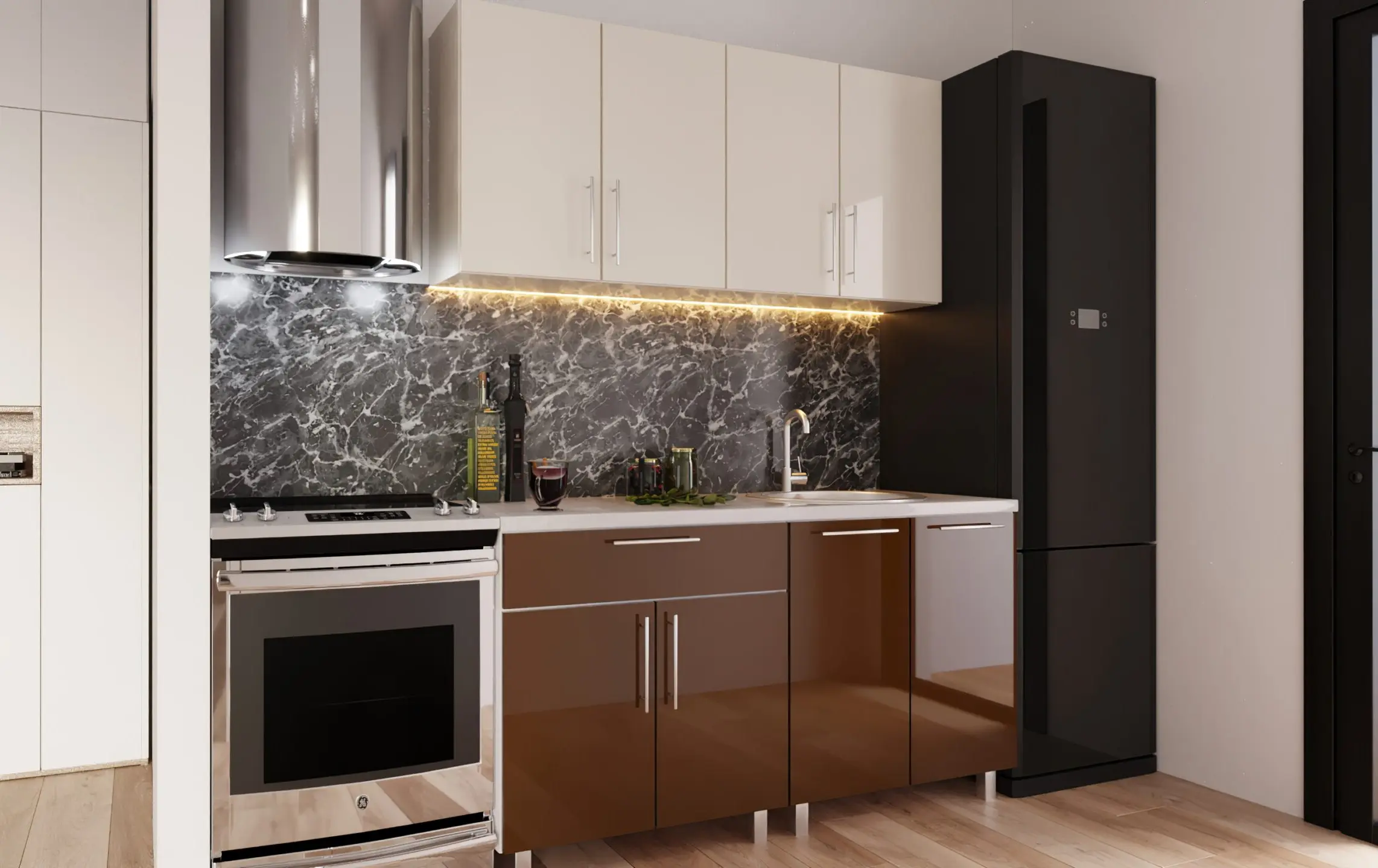 Кухня Bafimob Мини 1.4м МДФ глянец - 6