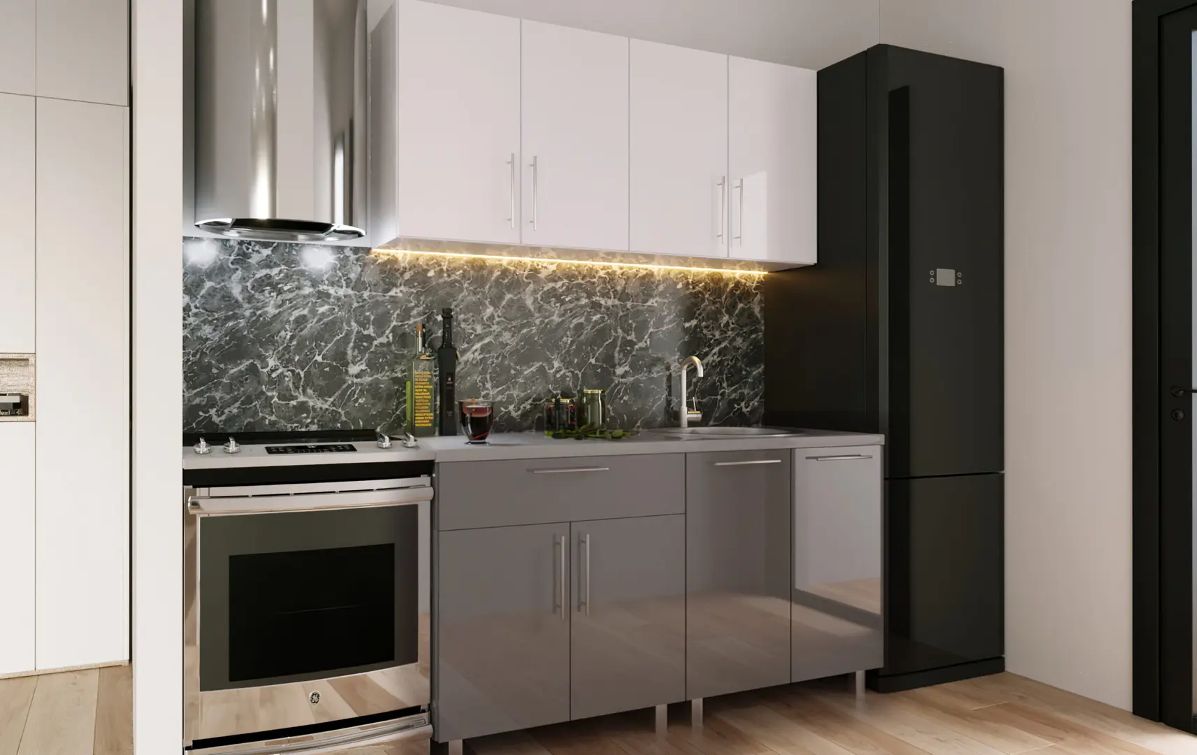 Кухня Bafimob Мини 1.4м МДФ глянец