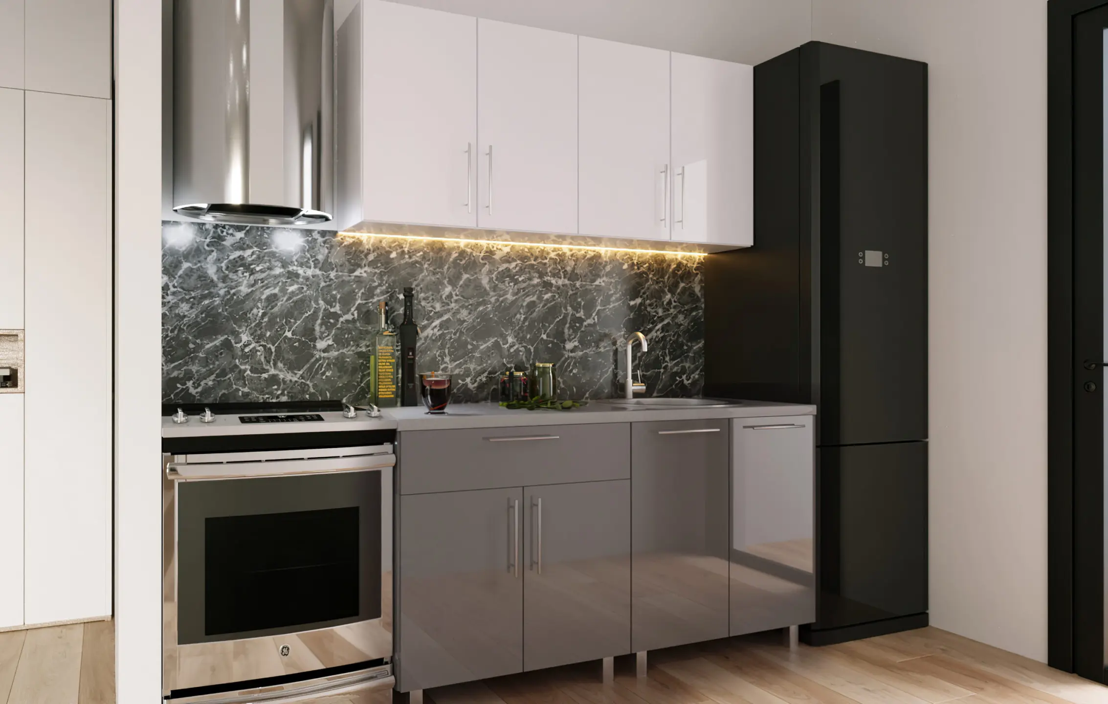 Кухня Bafimob Мини 1.6м МДФ глянец - 4