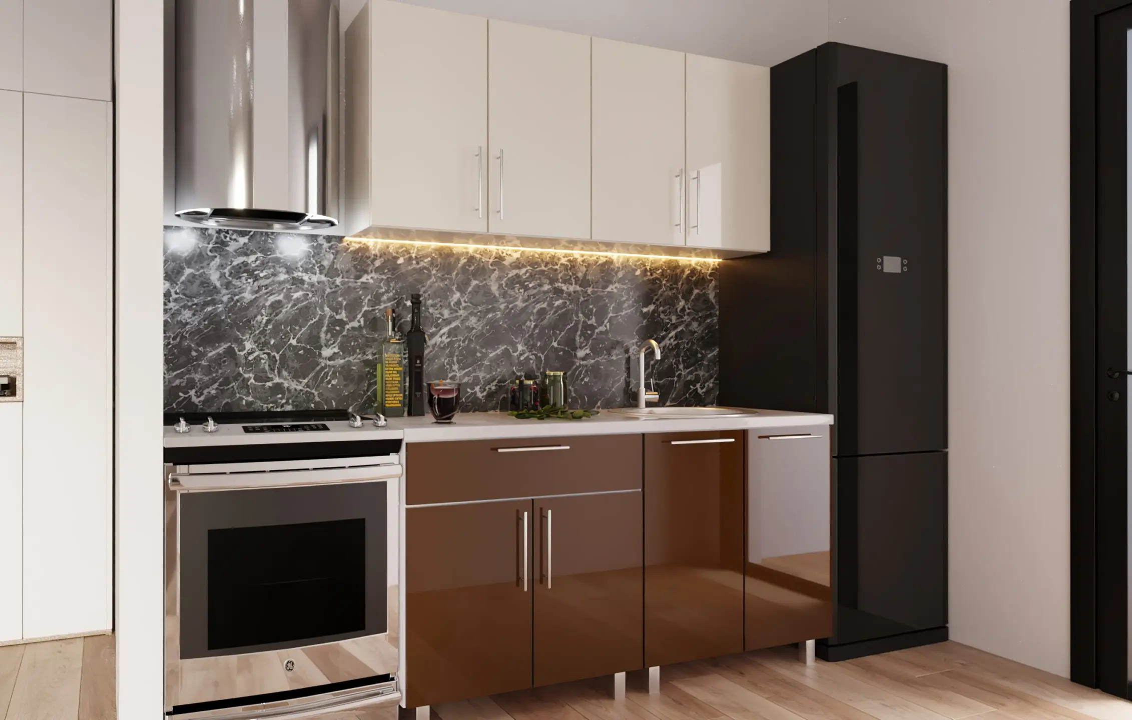 Кухня Bafimob Мини 1.6м МДФ глянец - 5