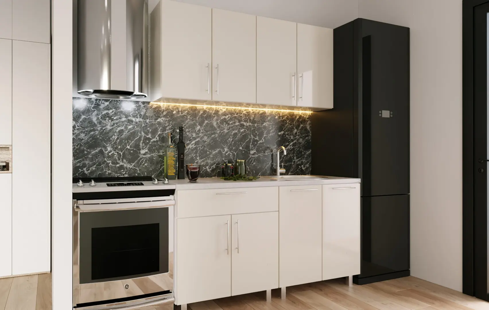 Кухня Bafimob Мини 1.6м МДФ глянец