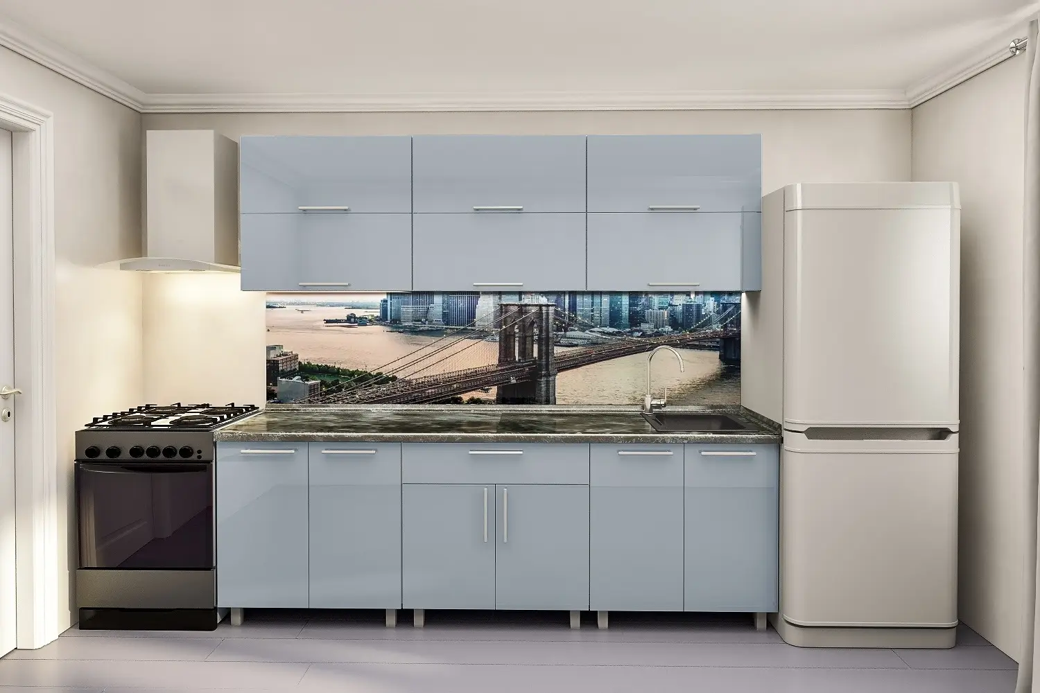 Bucatarie Bafimob Modern 2.4m MDF lucios - 4