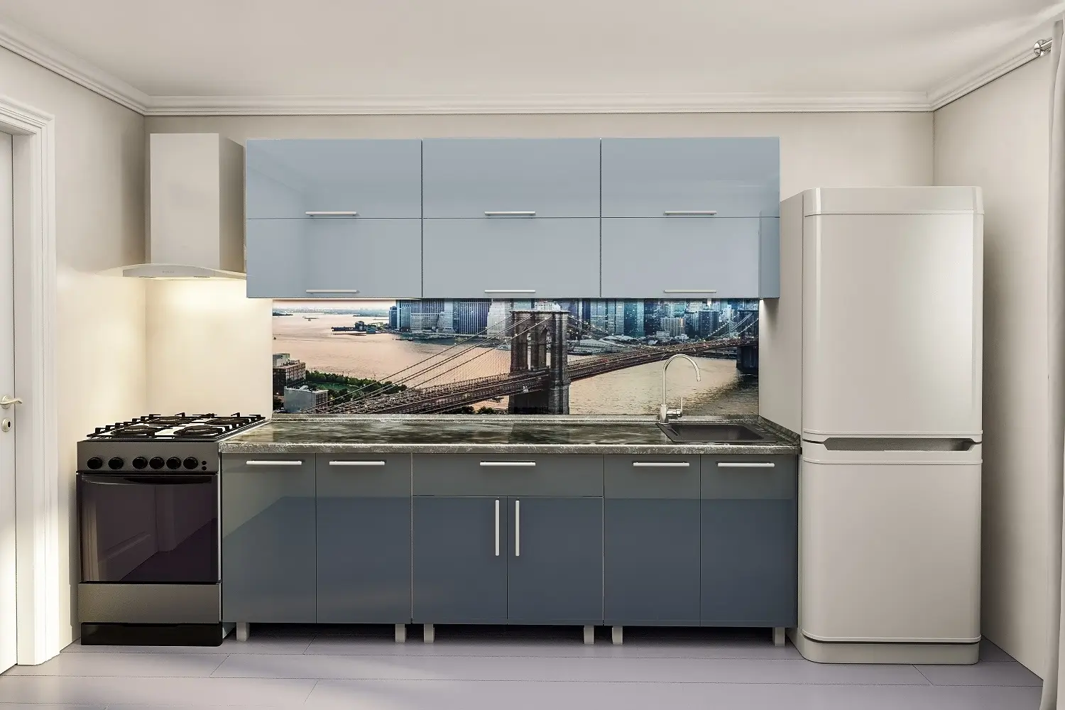 Bucatarie Bafimob Modern 2.4m MDF lucios