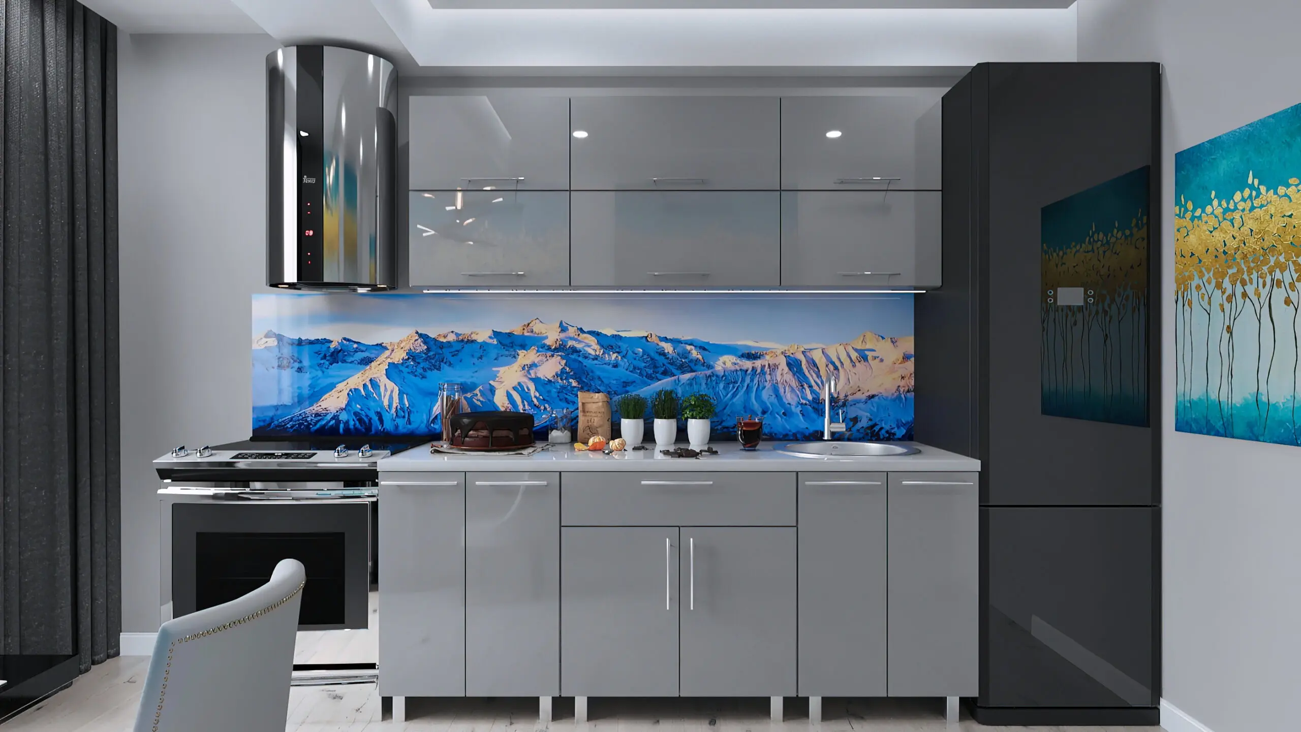 Bucatarie Bafimob Modern 2m MDF lucios - 8