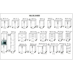 Bucatarie Bafimob Modern-Mini cu vitrina 1.4m MDF lucios Thumb
