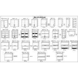 Bucatarie Bafimob Modern-Mini cu vitrina 1.6m MDF lucios Thumb