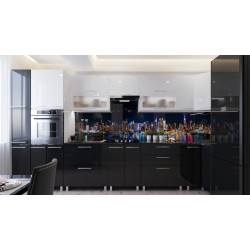 Кухня угловая Bafimob Эко с витриной 4.1x0.9м МДФ глянец Thumb