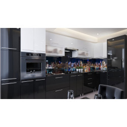 Кухня угловая Bafimob Эко с витриной 4.1x0.9м МДФ глянец Thumb