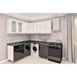 Кухня угловая Bafimob с витриной 1.8x1.8м МДФ глянец Thumb