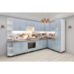 Кухня угловая Bafimob с витриной 3.4x1.7м МДФ глянец Thumb