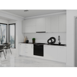 Bucatarie modulara Bayro Spring 18 2.8m (Light Grey/White)