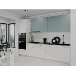 Bucatarie modulara Bayro Spring 21 3m (Relax Green/Light Cream)