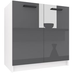 Bucatarie Belini Kompakto2 INF KOMPAKTO2/2/WT/S/0/B1 1.6m (Gray High Gloss) Thumb