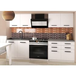 Bucatarie Belini Kompakto2 TOR KOMPAKTO2/2/WT/WT/0/B1 1.6m (White Matt)