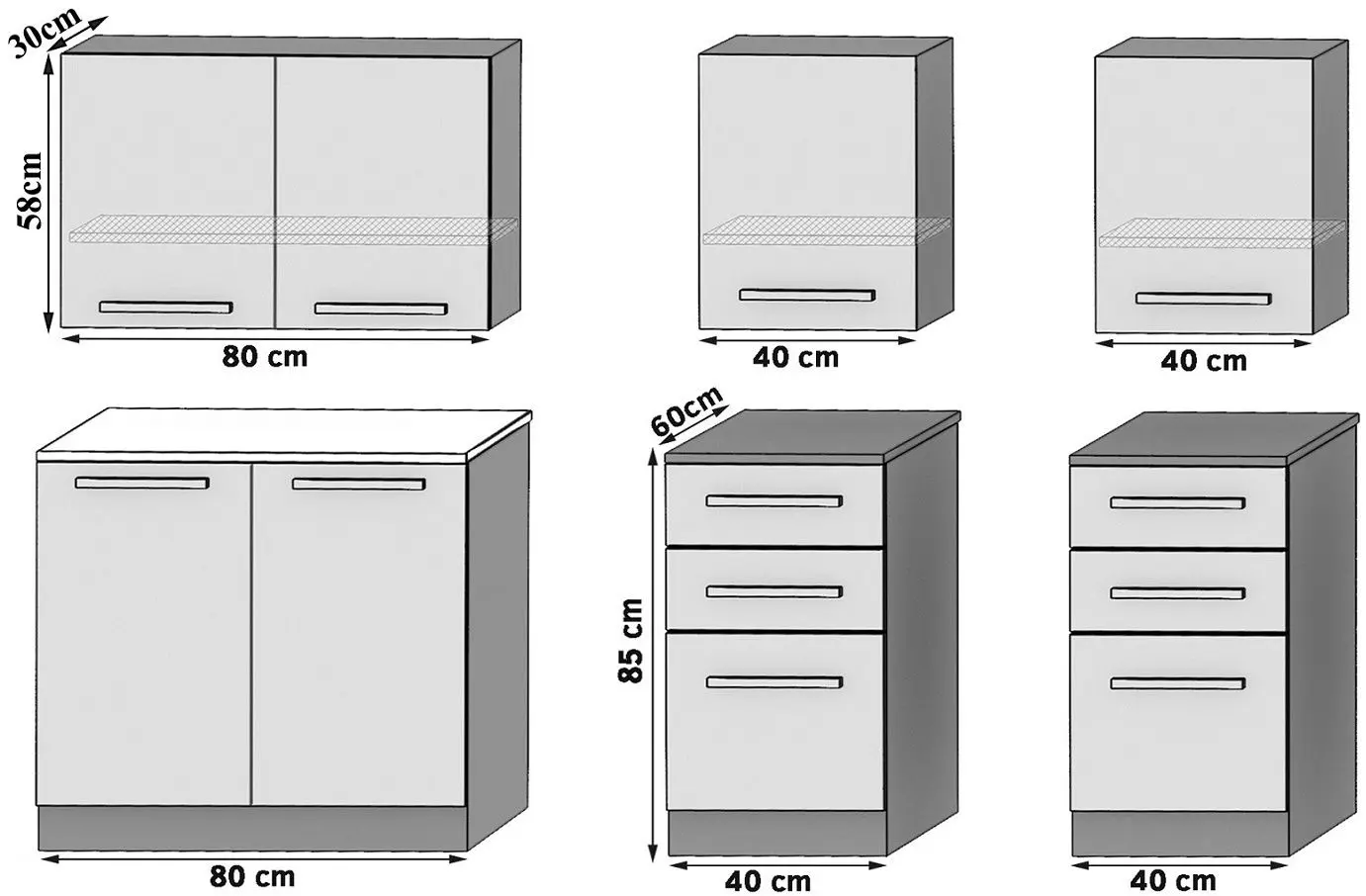 Bucatarie Belini Kompakto2 TOR KOMPAKTO2/2/WT/WT/0/B1 1.6m (White Matt)