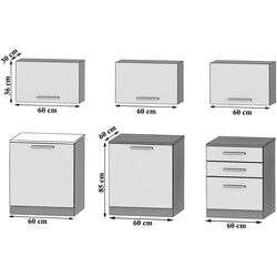 Bucatarie Belini Laurentio2 INF LAURENTINO2/2/WT/W/0/B1 1.8m (White High Gloss) Thumb