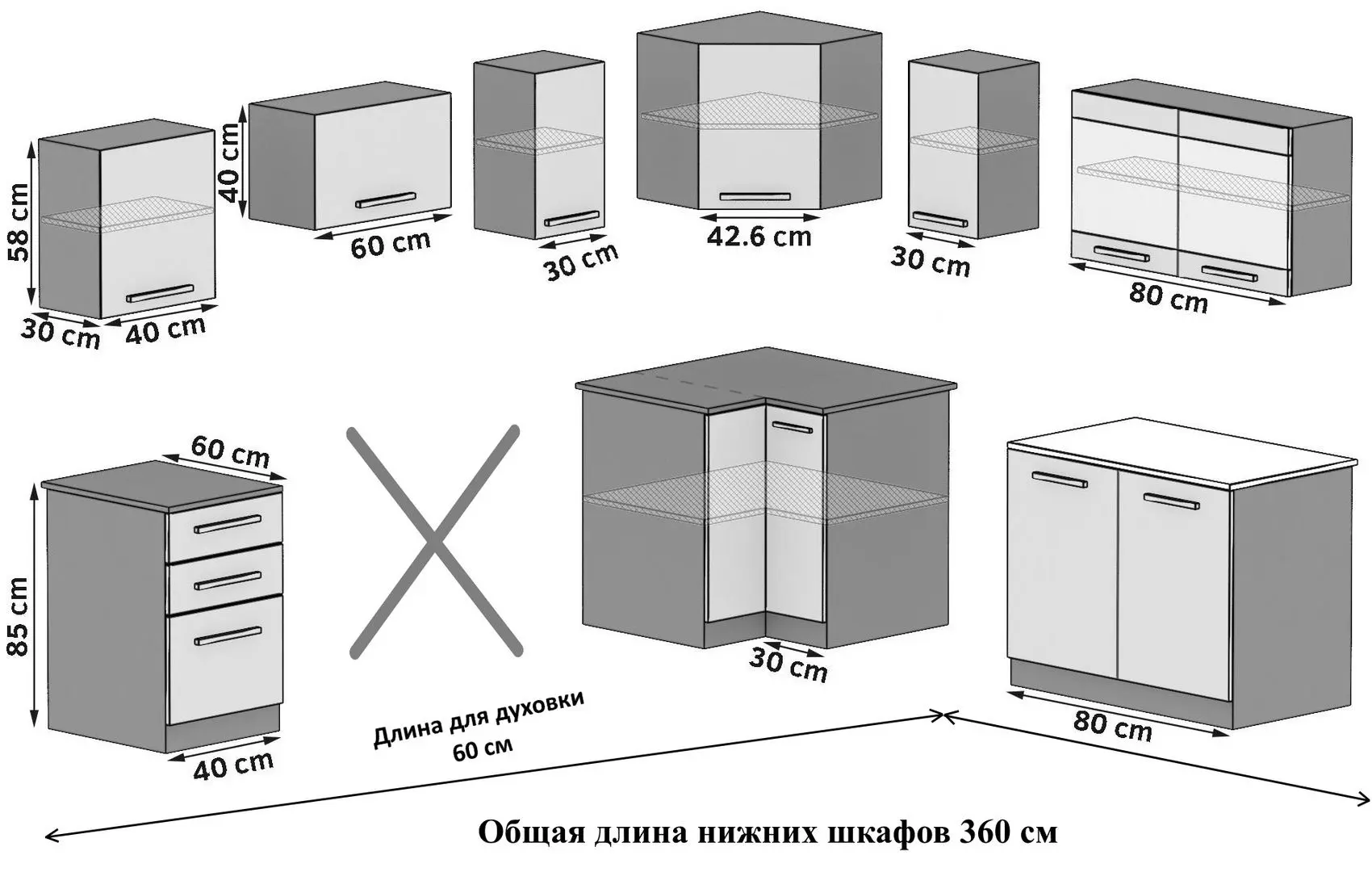 Bucatarie Belini Lidia2 INF LIDIA2/6/WT/S/0/B1 3.6m (Gray High Gloss)