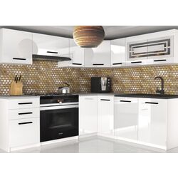 Bucatarie Belini Lidia2 INF LIDIA2/6/WT/W/0/B1 3.6m (White High Gloss)