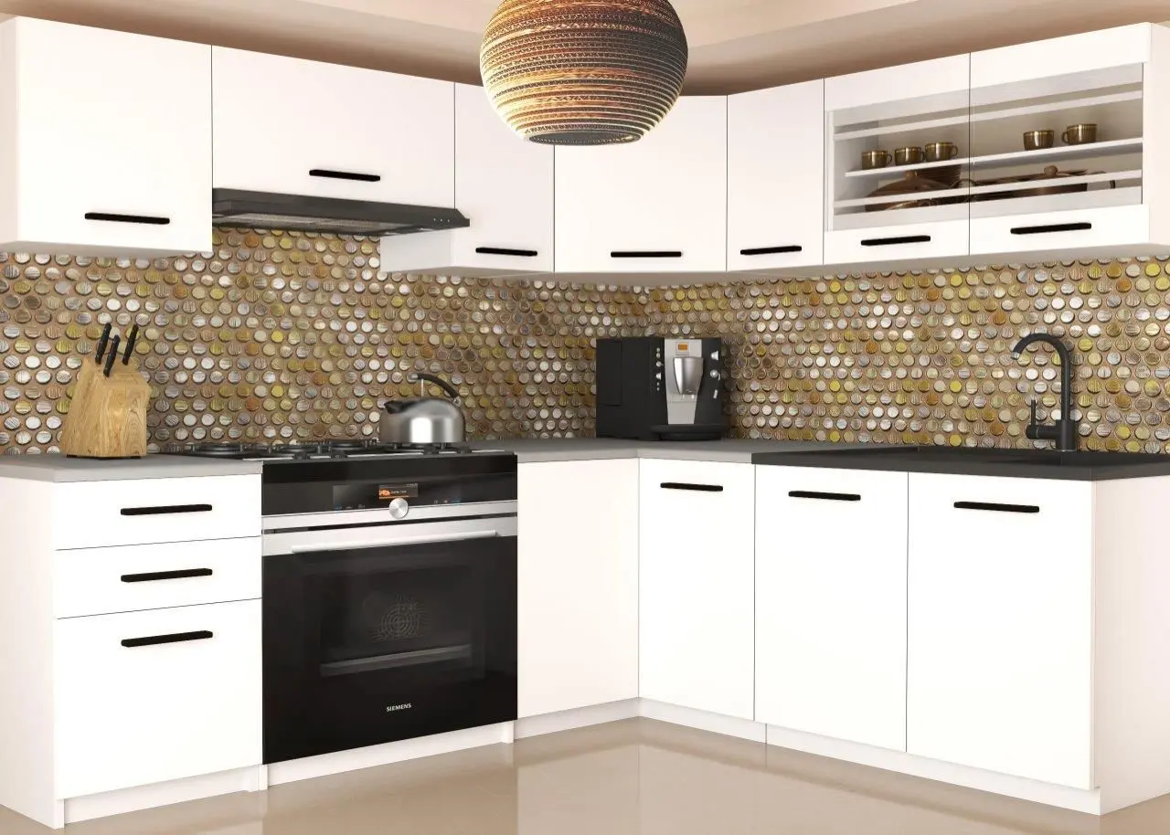 Bucatarie Belini Lidia2 TOR LIDIA2/4/WT/WT/0/B1 3.6m (White Matt)