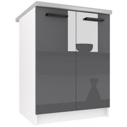 Bucatarie Belini Marika2 INF MARIKA2/5/WT/S/0/B1 2.4m (Gray High Gloss) Thumb