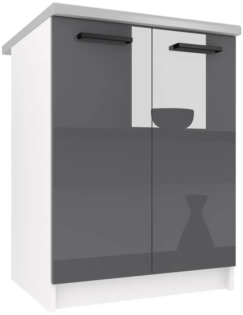 Bucatarie Belini Marika2 INF MARIKA2/5/WT/S/0/B1 2.4m (Gray High Gloss)