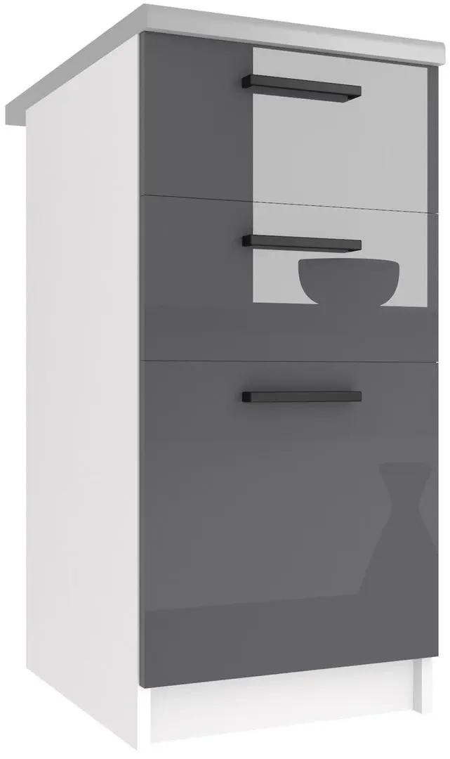 Bucatarie Belini Marika2 INF MARIKA2/5/WT/S/0/B1 2.4m (Gray High Gloss)