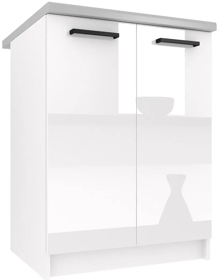 Bucatarie Belini Marika2 INF MARIKA2/5/WT/W/0/B1 2.4m (White High Gloss)